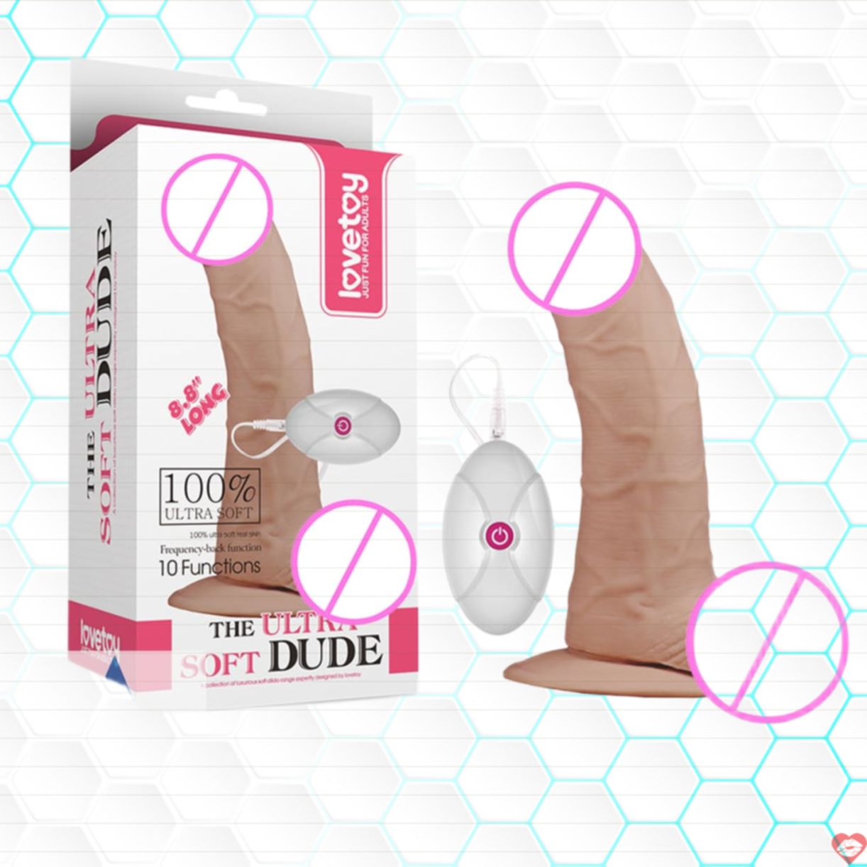 Dương vật giả siêu rung Lovetoy Ultra Soft Dude 8.8 lớn tiện lợi 