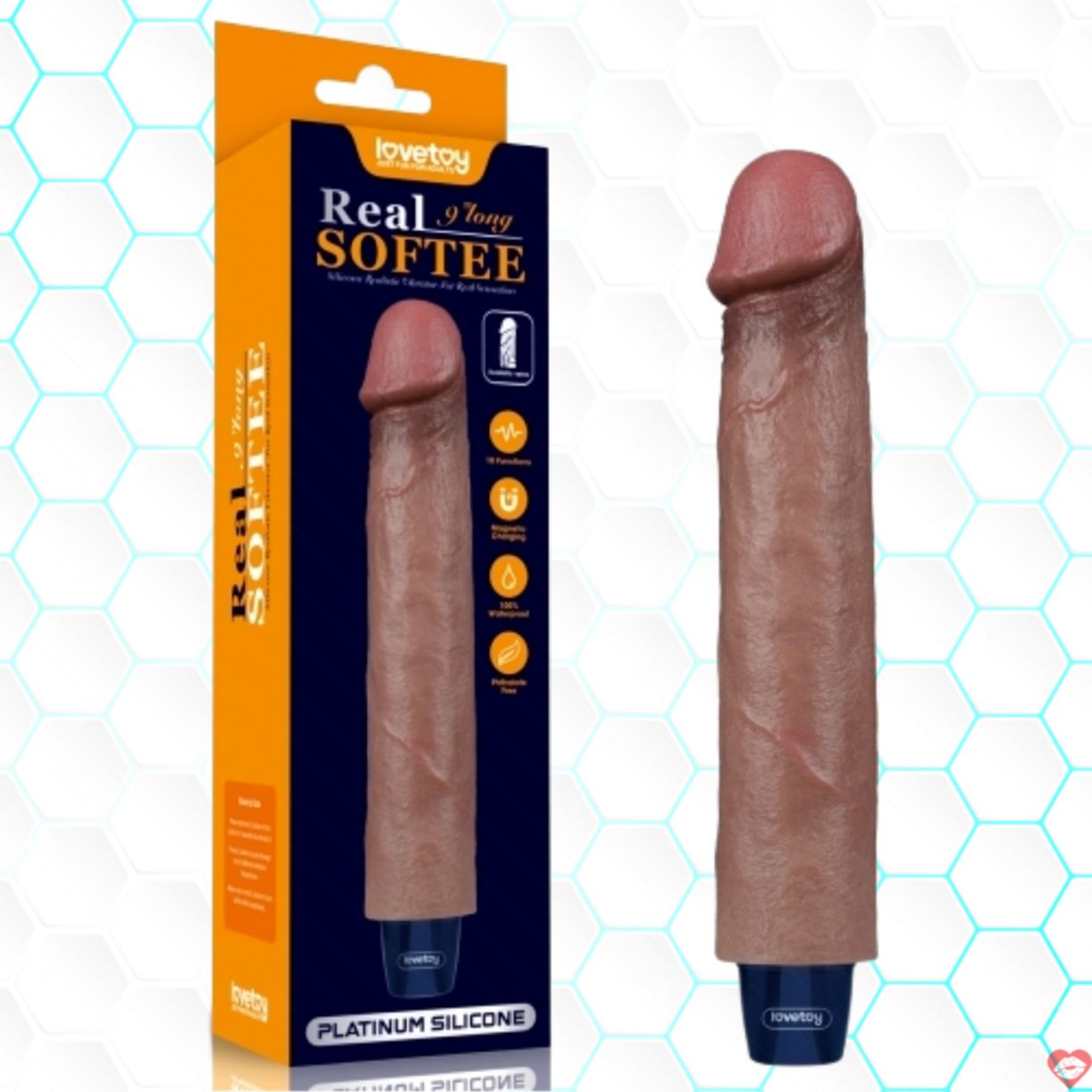 Dương vật Lovetoy REAL SOFTEE mềm mịn rung đa chế độ kích thích 