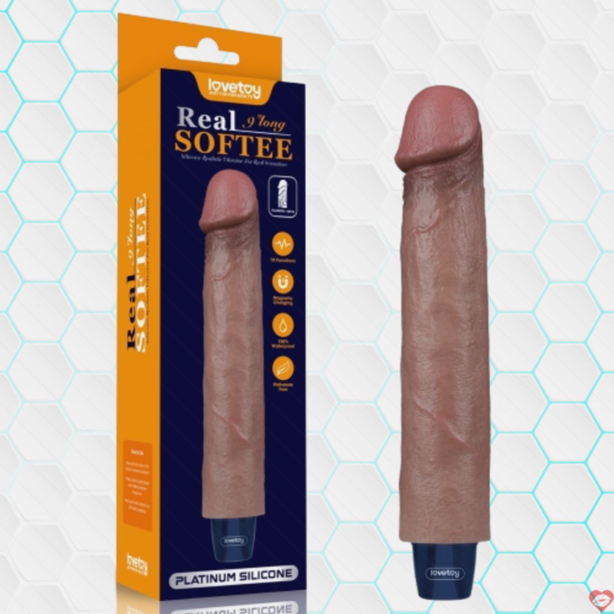 Dương Vật Giả Lovetoy Real Softee Sạc Pin Rung Mạnh Mềm Mịn 