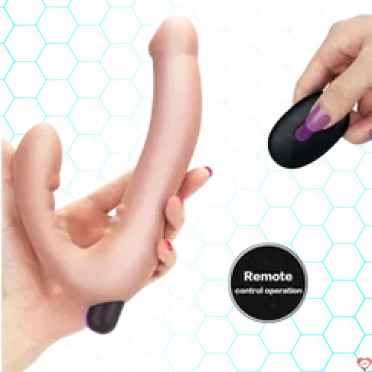 Lovetoy dương vật giả hai đầu mềm mịn rung kích thích 
