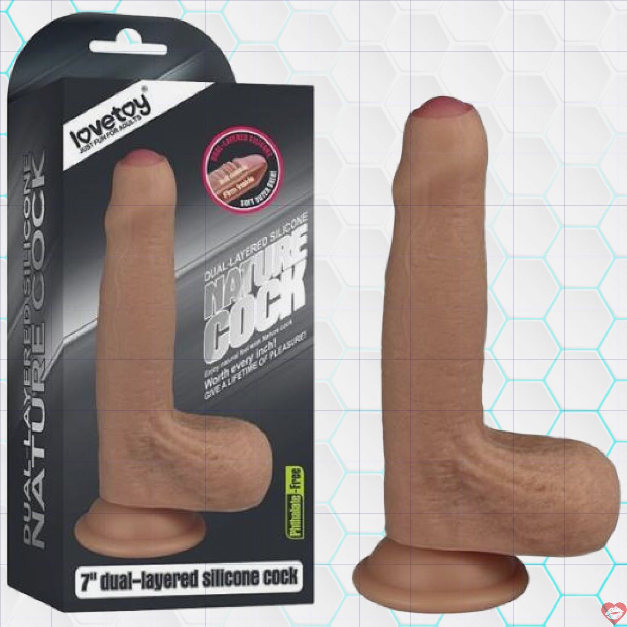 Dương vật giả đế hút Lovetoy Natural siêu chân thật giá tốt 