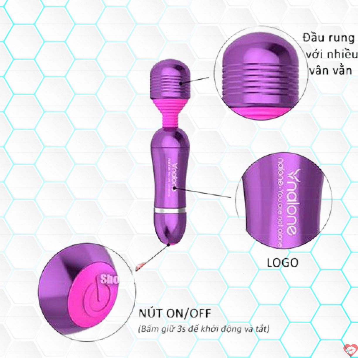 Chày rung mini Nalone Roma cao cấp massage thư giãn tại nhà 