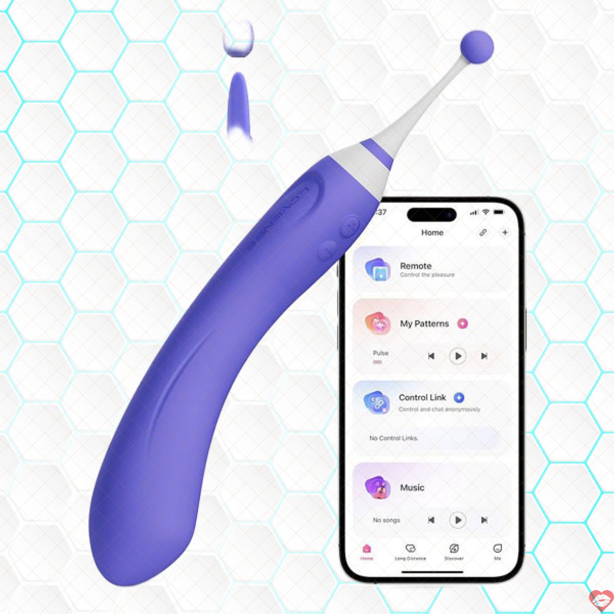 Máy rung Lovense Hyphy 2 đầu, điều khiển app, cực đã 
