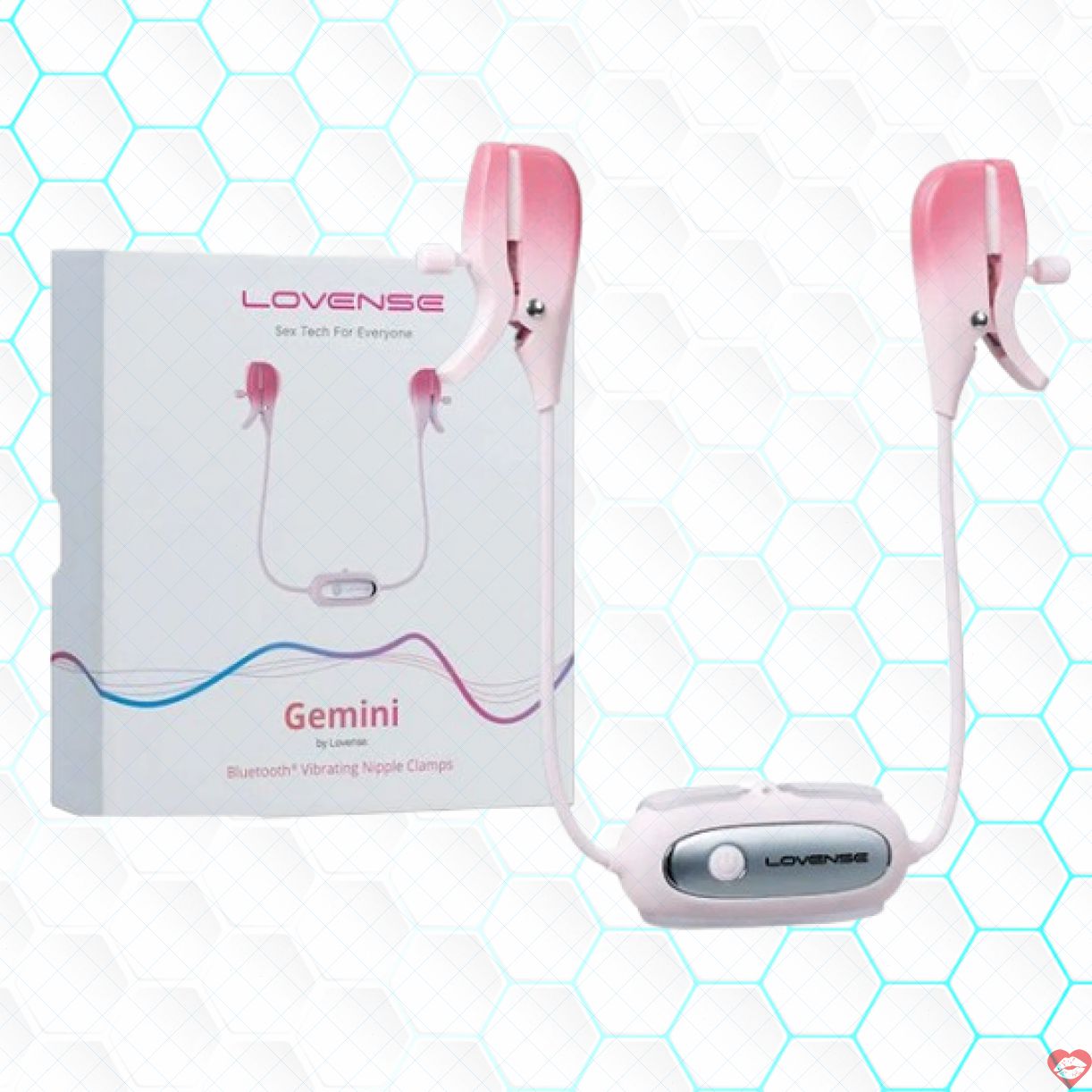 Lovense Gemini cao cấp điều khiển từ xa máy rung kẹp vú 2 đầu 