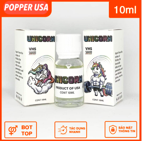  Đánh giá Popper Unicorn chai hít kích thích chính hãng Mỹ 10ml cao cấp