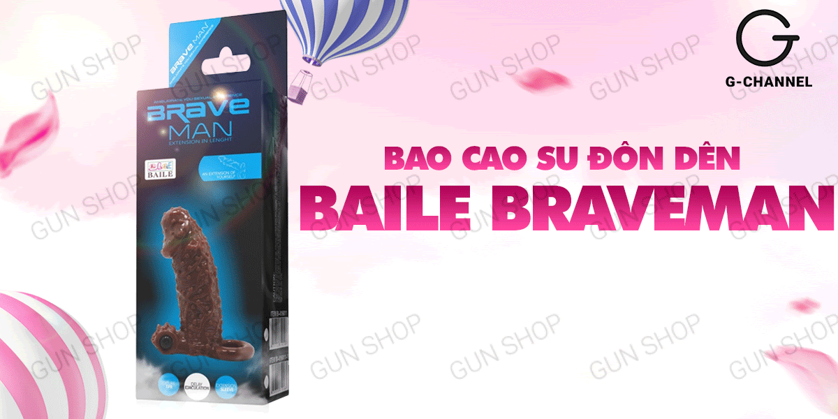  Phân phối Bao cao su đôn dên tăng kích thước rung nhiều điểm nổi Baile Braveman mới nhất