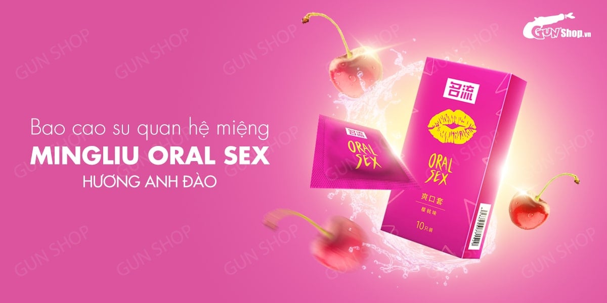  Bỏ sỉ Bao cao su quan hệ miệng Mingliu Oral Sex - Hương anh đào - Hộp 10 cái hàng mới về