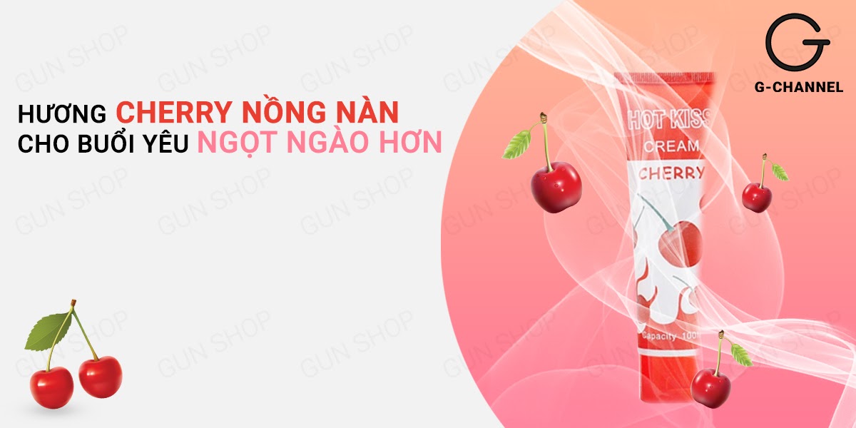  Địa chỉ bán Gel bôi trơn hương cherry - Hot Kiss - Chai 100ml nhập khẩu