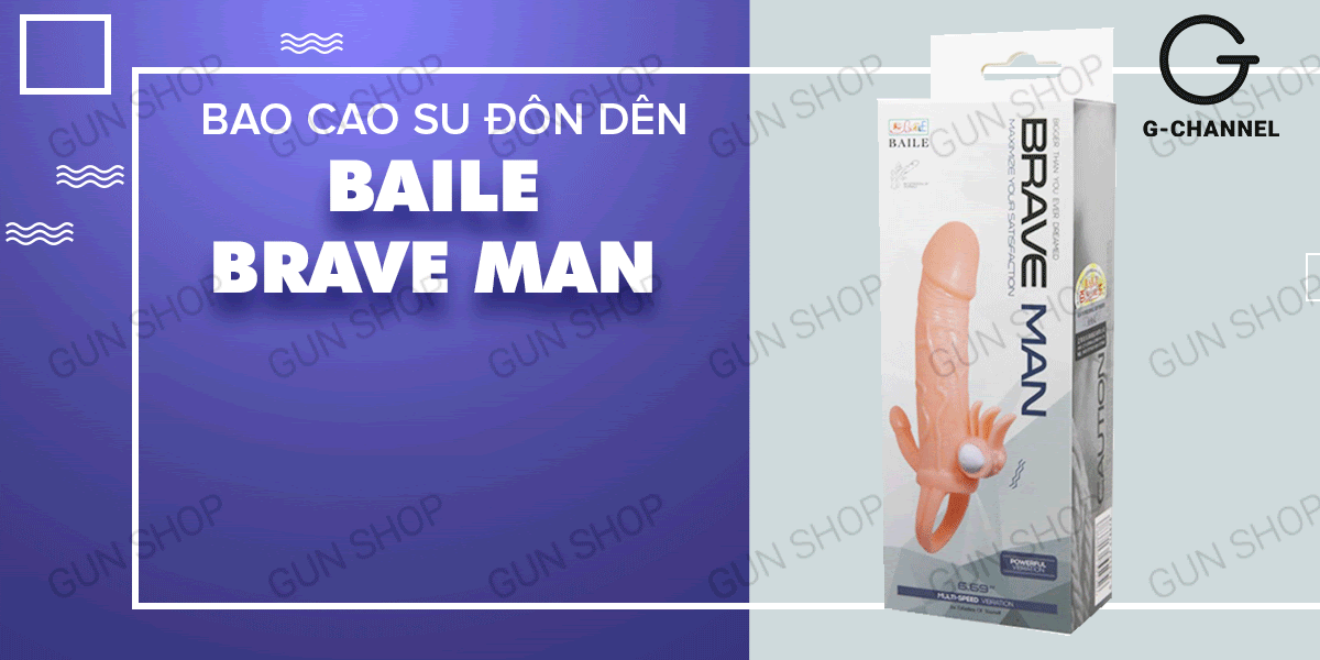  Cửa hàng bán Bao cao su đôn dên tăng kích thước Baile Braveman - Rung kích thích điểm G 14.5cm mới nhất