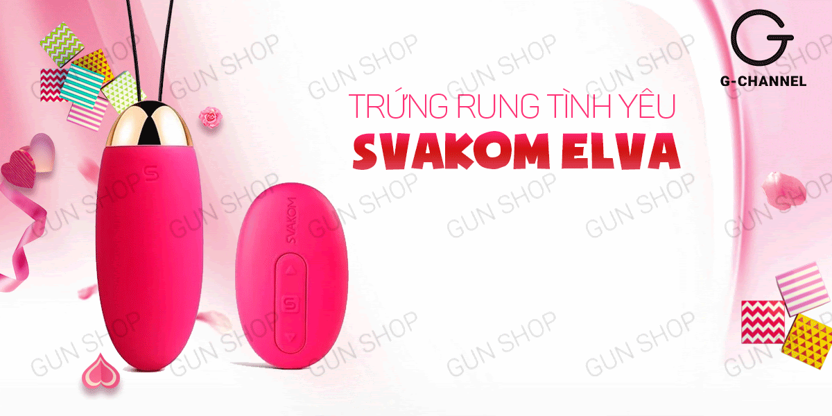 Cung cấp Trứng rung điều khiển từ xa nhiều chế độ rung mạnh sạc điện - Svacom Elva chính hãng